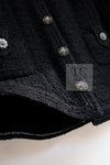 CHANEL 16C Little Black Cotton Tweed Collarless Jacket 44 シャネル リトル ブラック コットン ツイード ノーカラー ジャケット 即発