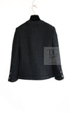 CHANEL 16C Little Black Cotton Tweed Collarless Jacket 44 シャネル リトル ブラック コットン ツイード ノーカラー ジャケット 即発