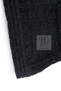 CHANEL 16C Little Black Cotton Tweed Collarless Jacket 44 シャネル リトル ブラック コットン ツイード ノーカラー ジャケット 即発
