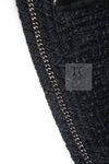 CHANEL 16C Little Black Cotton Tweed Collarless Jacket 44 シャネル リトル ブラック コットン ツイード ノーカラー ジャケット 即発