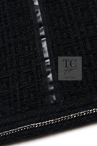 CHANEL 16C Little Black Cotton Tweed Collarless Jacket 44 シャネル リトル ブラック コットン ツイード ノーカラー ジャケット 即発