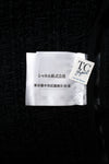 CHANEL 16C Little Black Cotton Tweed Collarless Jacket 44 シャネル リトル ブラック コットン ツイード ノーカラー ジャケット 即発