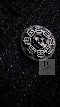 CHANEL 16C Little Black Cotton Tweed Collarless Jacket 44 シャネル リトル ブラック コットン ツイード ノーカラー ジャケット 即発