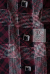 CHANEL 08PF Burgundy Black Tartan Check Jacket 34 36 シャネル バーガンディ ブラック タータン チェック柄 ジャケット 即発