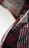 CHANEL 08PF Burgundy Black Tartan Check Jacket 34 36 シャネル バーガンディ ブラック タータン チェック柄 ジャケット 即発
