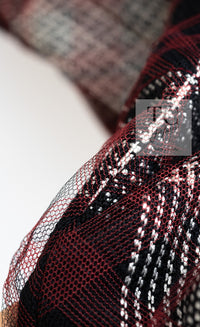 CHANEL 08PF Burgundy Black Tartan Check Jacket 34 36 シャネル バーガンディ ブラック タータン チェック柄 ジャケット 即発
