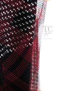 CHANEL 08PF Burgundy Black Tartan Check Jacket 34 36 シャネル バーガンディ ブラック タータン チェック柄 ジャケット 即発