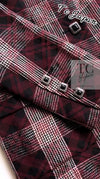 CHANEL 08PF Burgundy Black Tartan Check Jacket 34 36 シャネル バーガンディ ブラック タータン チェック柄 ジャケット 即発