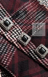 CHANEL 08PF Burgundy Black Tartan Check Jacket 34 36 シャネル バーガンディ ブラック タータン チェック柄 ジャケット 即発