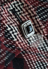 CHANEL 08PF Burgundy Black Tartan Check Jacket 34 36 シャネル バーガンディ ブラック タータン チェック柄 ジャケット 即発