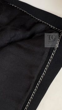 CHANEL 08PF Black Wool Lion Button Blazer Jacket 36 シャネル ブラック ウール ライオン ボタン シルク 襟 ブレザー ジャケット 即発