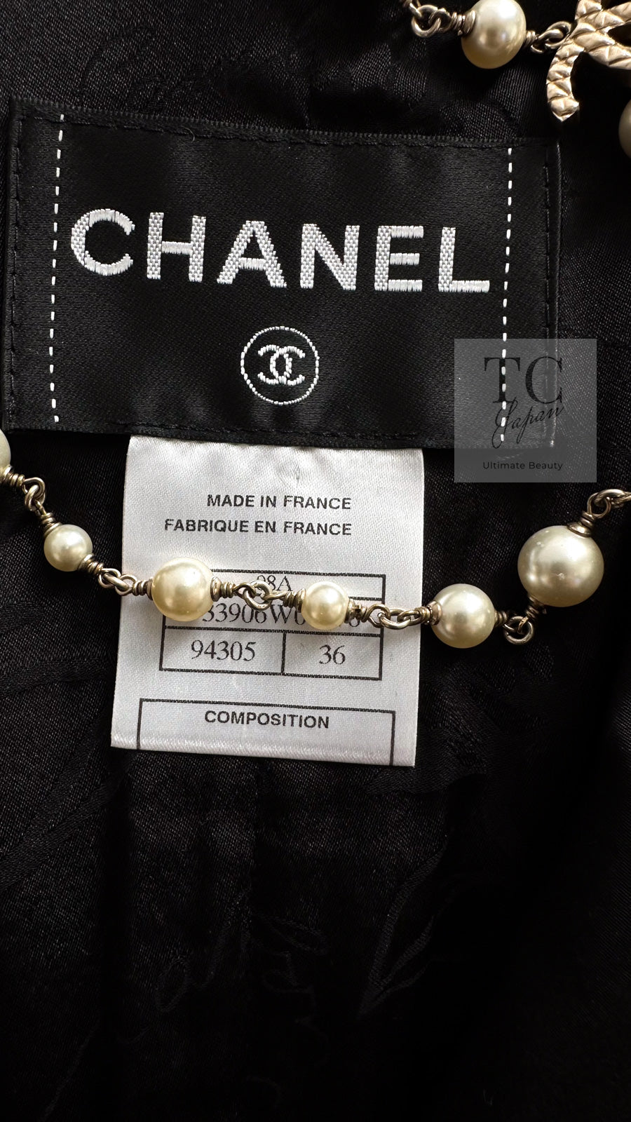 CHANEL 08PF Black Wool Lion Button Blazer Jacket 36 シャネル ブラック ウール ライオン ボタン シルク 襟 ブレザー ジャケット 即発