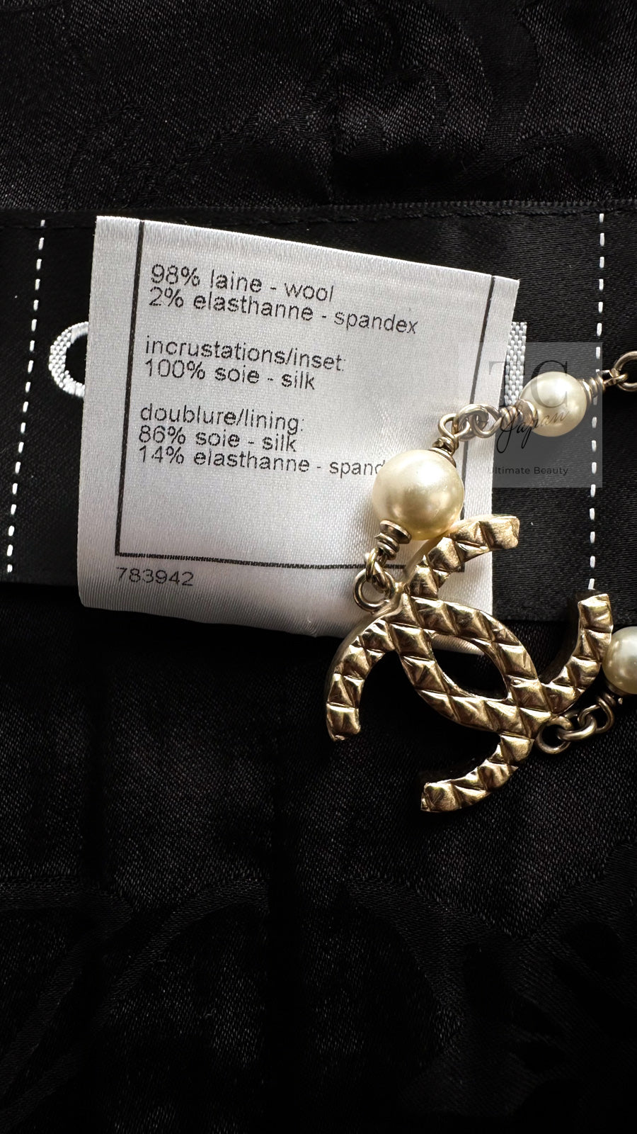 CHANEL 08PF Black Wool Lion Button Blazer Jacket 36 シャネル ブラック ウール ライオン ボタン シルク 襟 ブレザー ジャケット 即発