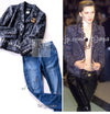 CHANEL 01A Navy Dark Gray Wool Tweed Jacket 38 40 42 シャネル ネイビー ダーグレー ポップコーン ウール ジャケット 即発