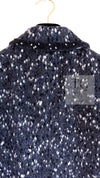 CHANEL 01A Navy Dark Gray Wool Tweed Jacket 38 40 42 シャネル ネイビー ダーグレー ポップコーン ウール ジャケット 即発