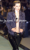 CHANEL 01A Navy Dark Gray Wool Tweed Jacket 38 40 42 シャネル ネイビー ダーグレー ポップコーン ウール ジャケット 即発