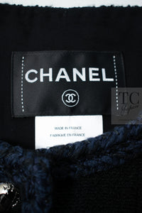 CHANEL 13A Little Black Jacket Navy Braid Trim Wool Silk Tweed 36 38 40 シャネル リトル ブラック ジャケット ネイビー ブレイド トリム ウール シルク ツイード 女優 チェ・ジュウ 即発