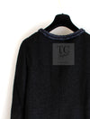 CHANEL 13A Little Black Jacket Navy Braid Trim Wool Silk Tweed 36 38 40 シャネル リトル ブラック ジャケット ネイビー ブレイド トリム ウール シルク ツイード 女優 チェ・ジュウ 即発