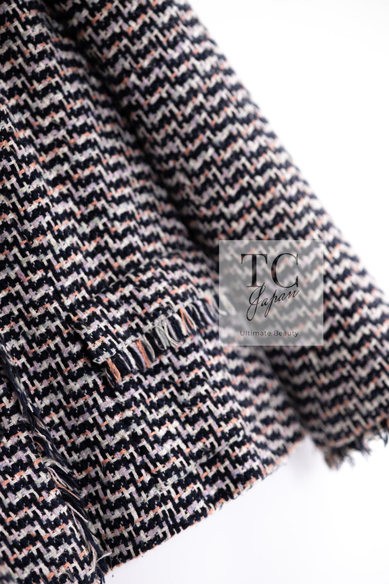 CHANEL 04S Multicolor Cotton Silk Tweed Jacket 38 40 シャネル マルチカラー コットン シルク ツイード ジャケット 即発