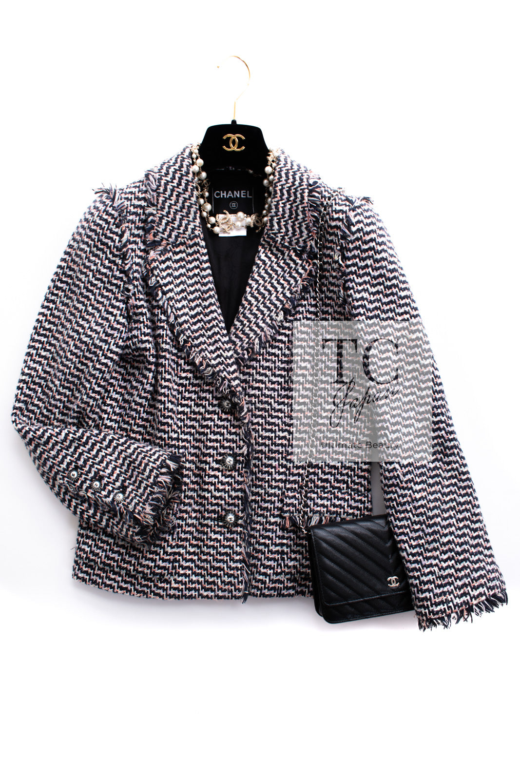 シャネル ジャケット CHANEL 04S マルチカラー コットン シルク