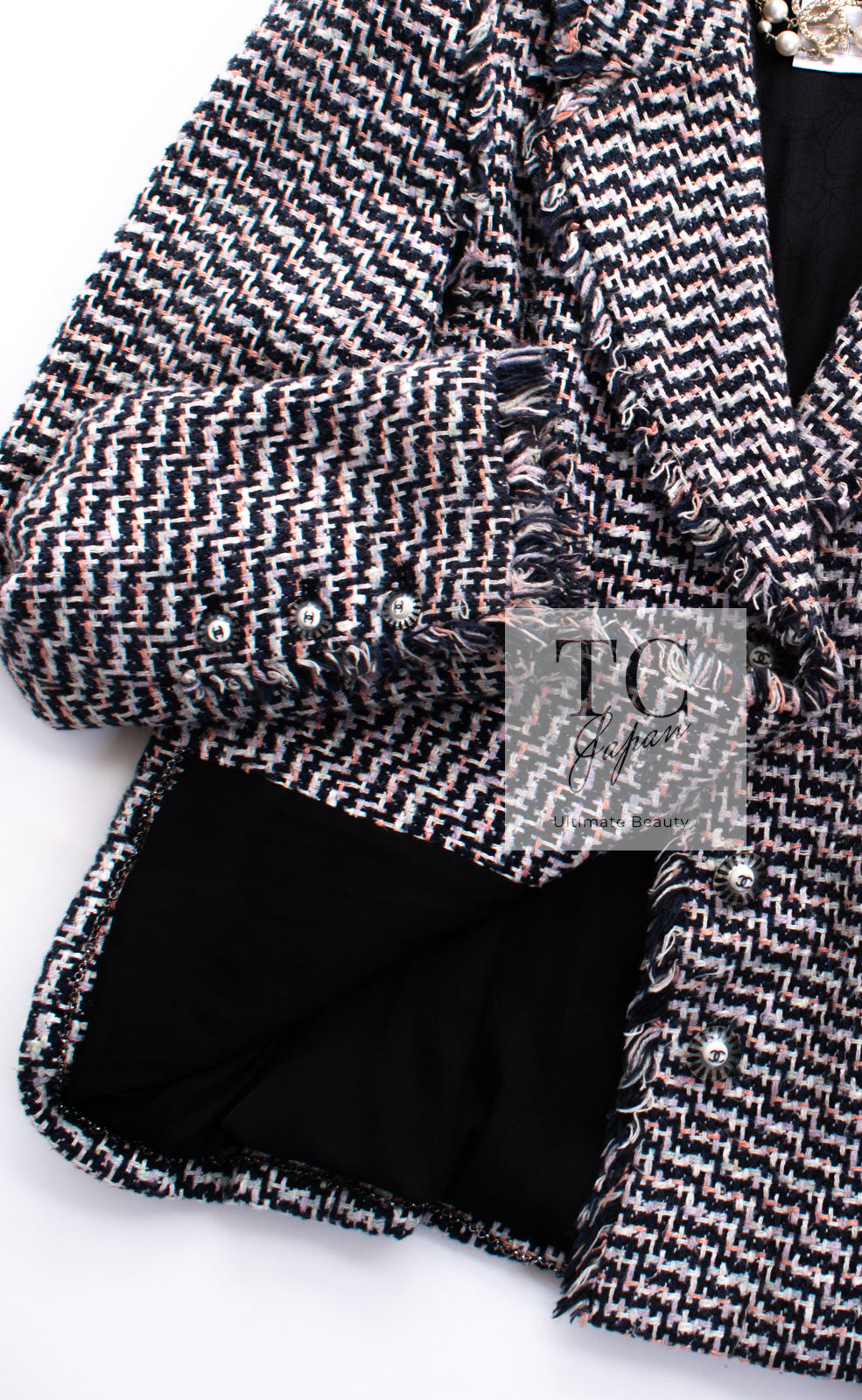 シャネル ジャケット CHANEL 04S マルチカラー コットン シルク