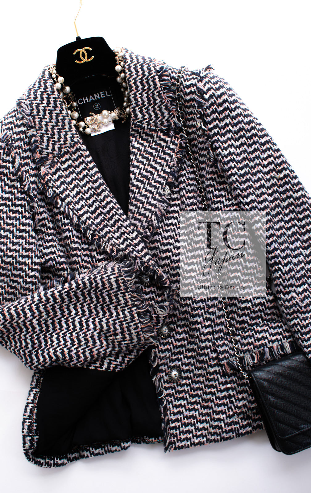 シャネル ジャケット CHANEL マルチカラー コットン シルク