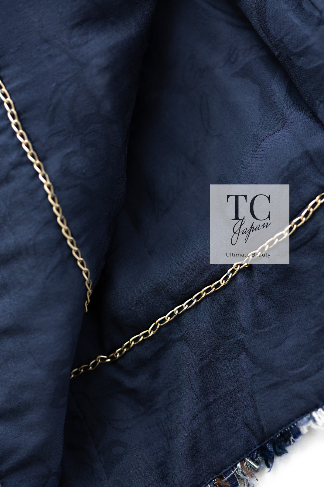 CHANEL 07S Blue Denim Pink Ribbon Mix Cotton Lesage Tweed Jacket 38 シャネル ブルー デニム ピンク リボン ミックス コットン ルサージュ ジャケット 即発