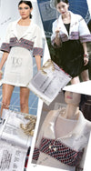 CHANEL 13S White Red Navy Quilted Trim Cropped Mesh Jacket 34 36 シャネル ホワイト レッド ネイビー トリム クロップド メッシュ ジャケット 即発