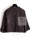 CHANEL 12PF Black Metallic Gold Sequin Embellishments Bombay Lesage Jacket 38 40 シャネル ブラック メタリック ゴールド スパンコール ルサージュ ジャケット 即発