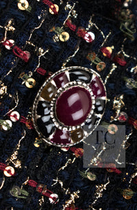 CHANEL 12PF Black Metallic Gold Sequin Embellishments Bombay Lesage Jacket 38 40 シャネル ブラック メタリック ゴールド スパンコール ルサージュ ジャケット 即発