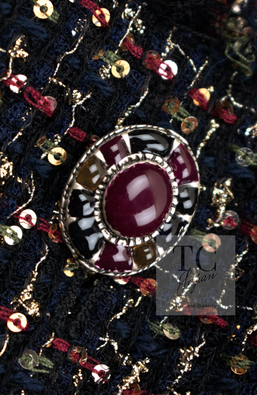 CHANEL 12PF Black Metallic Gold Sequin Embellishments Bombay Lesage Jacket 38 40 シャネル ブラック メタリック ゴールド スパンコール ルサージュ ジャケット 即発