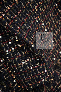 CHANEL 12PF Black Metallic Gold Sequin Embellishments Bombay Lesage Jacket 38 40 シャネル ブラック メタリック ゴールド スパンコール ルサージュ ジャケット 即発