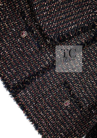CHANEL 12PF Black Metallic Gold Sequin Embellishments Bombay Lesage Jacket 38 40 シャネル ブラック メタリック ゴールド スパンコール ルサージュ ジャケット 即発
