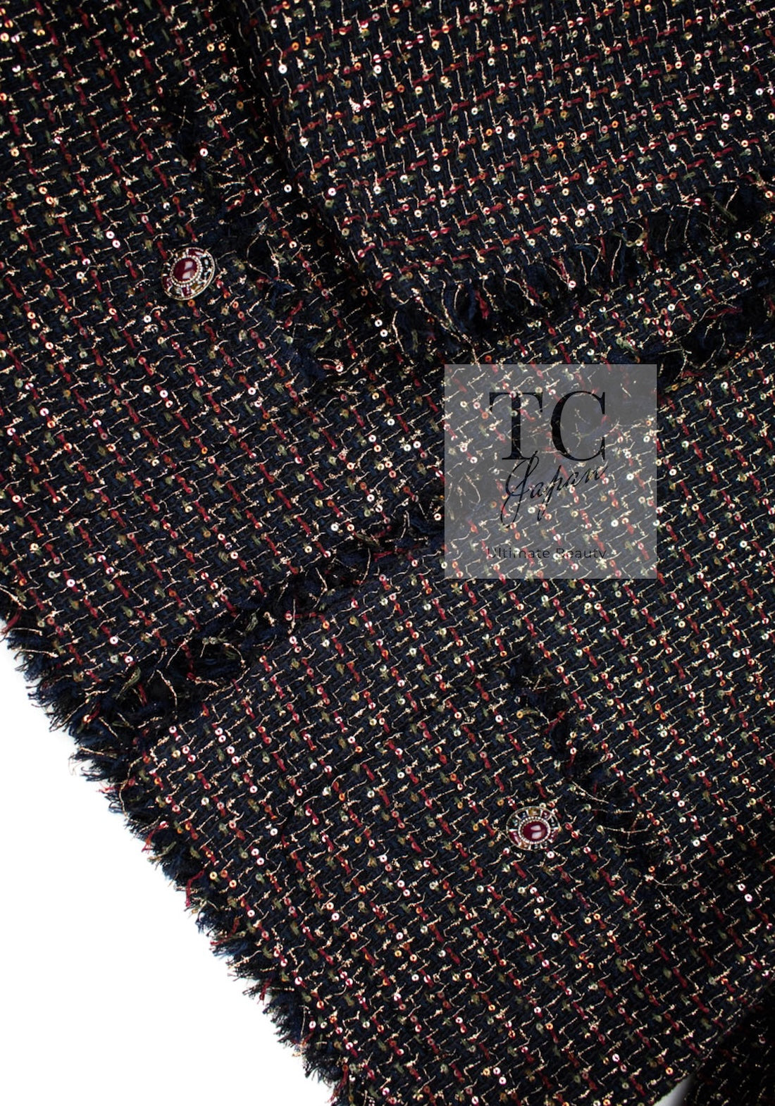CHANEL 12PF Black Metallic Gold Sequin Embellishments Bombay Lesage Jacket 38 40 シャネル ブラック メタリック ゴールド スパンコール ルサージュ ジャケット 即発