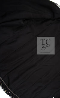 CHANEL 12PF Black Metallic Gold Sequin Embellishments Bombay Lesage Jacket 38 40 シャネル ブラック メタリック ゴールド スパンコール ルサージュ ジャケット 即発