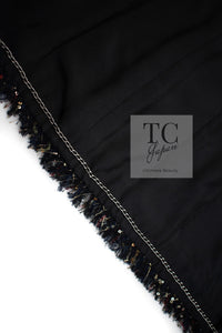 CHANEL 12PF Black Metallic Gold Sequin Embellishments Bombay Lesage Jacket 38 40 シャネル ブラック メタリック ゴールド スパンコール ルサージュ ジャケット 即発