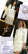 CHANEL 07C Ivory Creme Cotton Silk Cardigan Jacket 34 36 シャネル アイボリー クリーム コットン シルク カーディガン ジャケット 即発