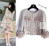 CHANEL 13C Rose Garden Lesage Multicolor Silk Tweed Jacket 36 シャネル ローズガーデン ルサージュ マルチカラー シルク ツイード ジャケット 即発