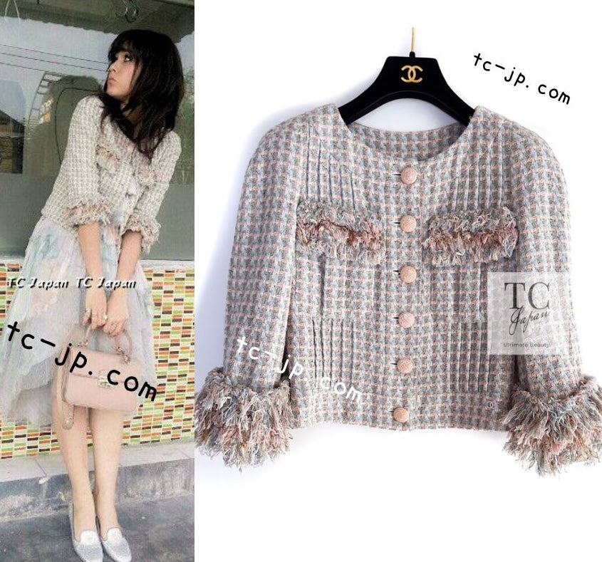 CHANEL 13C Rose Garden Lesage Multicolor Silk Tweed Jacket 38 シャネル ローズガーデン ルサージュ マルチカラー シルク ツイード ジャケット 即発