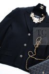 CHANEL 12C Black CC Buttons Stretch Jacket Cardigan 38 シャネル ブラック ココボタン ストレッチ ジャケット カーディガン 即発