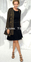 CHANEL 11PF Black Metallic Gold Wood Tweed Jacket 38 シャネル ブラック メタリック ゴールド ウール ツイード ジャケット 即発
