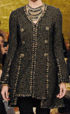 CHANEL 11PF Black Metallic Gold Wood Tweed Jacket 38 シャネル ブラック メタリック ゴールド ウール ツイード ジャケット 即発