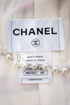 CHANEL 08S White Red Silk Cotton Stripe Border Jacket 50 シャネル ホワイト レッド シルク コットン ストライプ ボーダー ジャケット 即発