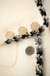 CHANEL 06A Ivory Black Trimming Wool Tweed Jacket 36 38 シャネル アイボリー ブラック トリミング ウール ツイード ジャケット 即発
