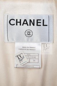 CHANEL 06A Ivory Black Trimming Wool Tweed Jacket 36 38 シャネル アイボリー ブラック トリミング ウール ツイード ジャケット 即発