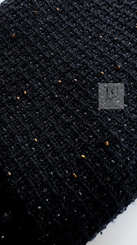 CHANEL 11C Black Amber Beads Wool Cropped Jacket 40 シャネル ブラック アンバー ビーズ ウール クロップ ジャケット 即発