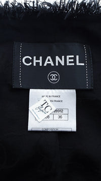 CHANEL 11C Black Amber Beads Wool Cropped Jacket 36 38 40 シャネル ブラック アンバー ビーズ ウール クロップ ジャケット 即発