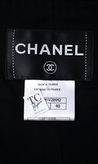 CHANEL 11C Black Amber Beads Wool Cropped Jacket 40 シャネル ブラック アンバー ビーズ ウール クロップ ジャケット 即発