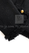 CHANEL 11C Black Amber Beads Wool Cropped Jacket 36 シャネル ブラック アンバー ビーズ ウール クロップ ジャケット 即発