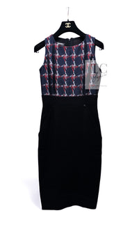 CHANEL 08A Black Fringe Wool Tweed Jacket Coat Dress 34 シャネル ブラック フリンジ ウール ツイード ジャケット コート ワンピース 即発